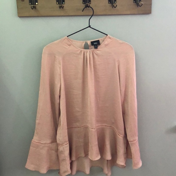Mossimo Supply Co. Tops - Mossimo Bell Sleeve Blouse Pink Sz Small
